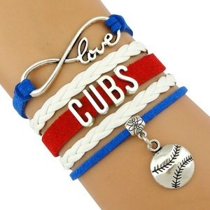Love Chicago Cubs Adjustable baseball bracelet